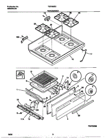 05 - Top / Drawer parts for Frigidaire Range TGF332BCWC from AppliancePartsPros.com