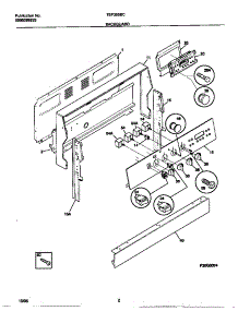 02 - Backguard parts for Frigidaire Range TEF355BCDC from AppliancePartsPros.com