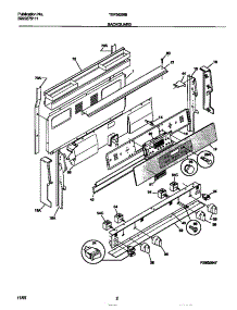 02 - Backguard parts for Frigidaire Range TEF362BBBD from AppliancePartsPros.com