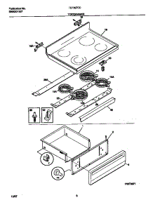 04 - Top / Drawer parts for Frigidaire Range TEF367CCTE from AppliancePartsPros.com