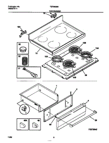 04 - Top / Drawer parts for Frigidaire Range TEF362BBBD from AppliancePartsPros.com