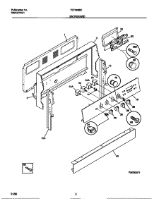 02 - Backguard parts for Frigidaire Range TEF383BCWB from AppliancePartsPros.com