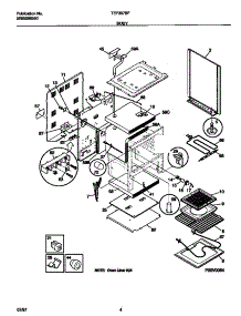03 - Body parts for Frigidaire Range TEF357BFWB from AppliancePartsPros.com