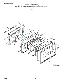 05 - Door parts for Frigidaire Range TEF375BHBA from AppliancePartsPros.com