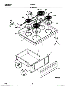 04 - Top / Drawer parts for Frigidaire Range TEF383BCWB from AppliancePartsPros.com