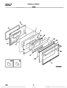 06 - Door parts for Frigidaire Range TEF387CCTB from AppliancePartsPros.com