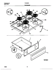 06 - Top / Drawer parts for Frigidaire Range TEO353SCWC from AppliancePartsPros.com