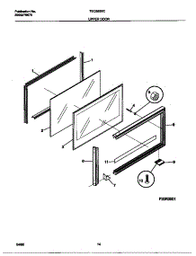 08 - Upper Door parts for Frigidaire Range TEO353SCWC from AppliancePartsPros.com