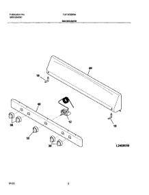 03 - Backguard parts for Tappan Range TGF303BWA from AppliancePartsPros.com