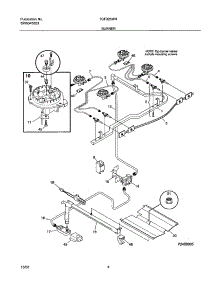 05 - Burner parts for Tappan Range TGF326WHSE from AppliancePartsPros.com