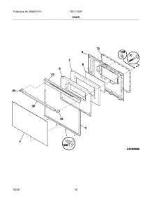 11 - Door parts for Tappan Range TGF317ESF from AppliancePartsPros.com
