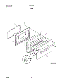 11 - Door parts for Tappan Range TGF326WHSE from AppliancePartsPros.com