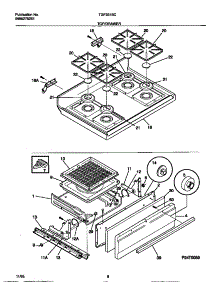 05 - Top / Drawer parts for Frigidaire Range TGF331SCDB from AppliancePartsPros.com
