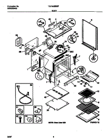 04 - Body parts for Frigidaire Range TGF362BBBF from AppliancePartsPros.com