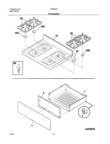09 - Top / Drawer parts for Tappan Range TGF364ASD from AppliancePartsPros.com