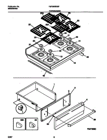 05 - Top / Drawer parts for Frigidaire Range TGF362BBBF from AppliancePartsPros.com