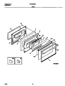 06 - Door parts for Frigidaire Range TGF362BBBF from AppliancePartsPros.com