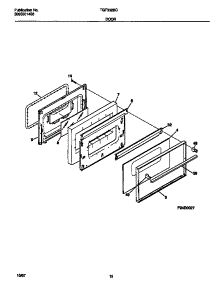 06 - Door parts for Frigidaire Range TGF332BCWE from AppliancePartsPros.com