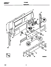 02 - Backguard parts for Frigidaire Range TGF365BEWC from AppliancePartsPros.com