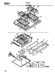 05 - Top / Drawer parts for Frigidaire Range TGF365BEWC from AppliancePartsPros.com