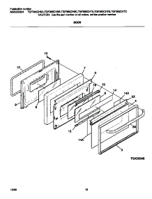 06 - Door parts for Frigidaire Range TGF365CHSB from AppliancePartsPros.com