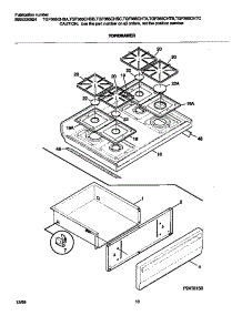 05 - Top / Drawer parts for Frigidaire Range TGF365CHSC from AppliancePartsPros.com