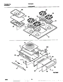 06 - Top / Drawer parts for Frigidaire Range TGF645WCW2 from AppliancePartsPros.com