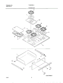 09 - Top / Drawer parts for Tappan Range TGF657BFU1 from AppliancePartsPros.com