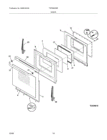 11 - Door parts for Tappan Range TGFS63DSE from AppliancePartsPros.com