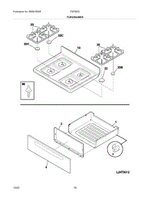 09 - Top / Drawer parts for Tappan Range TGFS63CSB from AppliancePartsPros.com