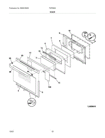 11 - Door parts for Tappan Range TGFS63CSB from AppliancePartsPros.com