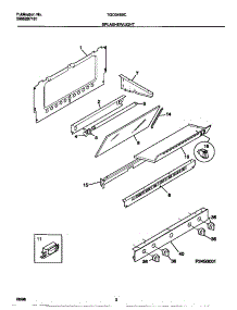 02 - Splasher / Light parts for Frigidaire Range TGO346BCDC from AppliancePartsPros.com