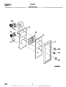 03 - Control Panel parts for Frigidaire Range TGO346BCDC from AppliancePartsPros.com