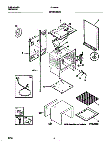 05 - Lower Body parts for Frigidaire Range TGO346BCWB from AppliancePartsPros.com
