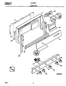 02 - Backguard parts for Frigidaire Range TGF334BCWG from AppliancePartsPros.com