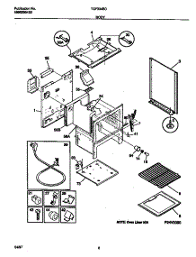 04 - Body parts for Frigidaire Range TGF334BCWG from AppliancePartsPros.com