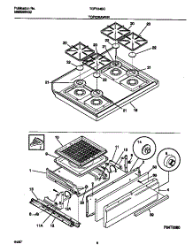 05 - Top / Drawer parts for Frigidaire Range TGF334BCWG from AppliancePartsPros.com