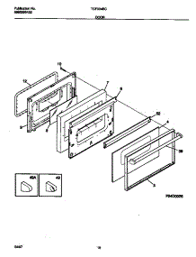 06 - Door parts for Frigidaire Range TGF334BCWG from AppliancePartsPros.com