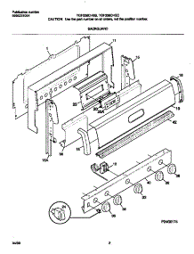 02 - Backguard parts for Frigidaire Range TGF336CHSC from AppliancePartsPros.com