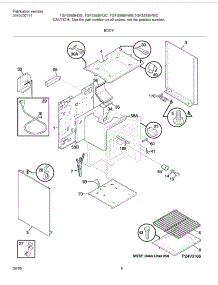 07 - Body parts for Frigidaire Range TGF336BHWB from AppliancePartsPros.com