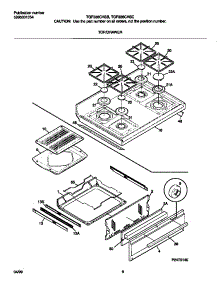 05 - Top / Drawer parts for Frigidaire Range TGF336CHSC from AppliancePartsPros.com