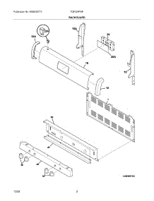 03 - Backguard parts for Tappan Range TGF336FWF from AppliancePartsPros.com