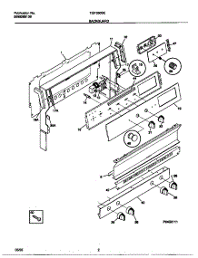 02 - Backguard parts for Frigidaire Range TGF350SCWC from AppliancePartsPros.com