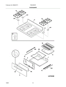 09 - Top / Drawer parts for Tappan Range TGF336FWF from AppliancePartsPros.com