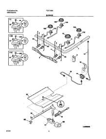 05 - Burner parts for Tappan Range TGF336ASE from AppliancePartsPros.com