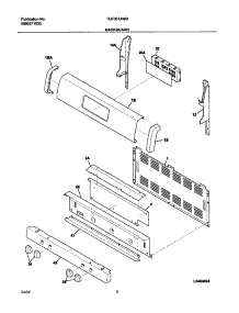 03 - Backguard parts for Tappan Range TGF351AWB from AppliancePartsPros.com