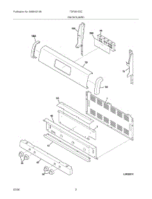 03 - Backguard parts for Tappan Range TGF351ESC from AppliancePartsPros.com