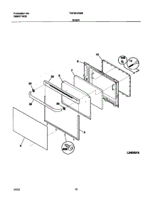 11 - Door parts for Tappan Range TGF351AWB from AppliancePartsPros.com
