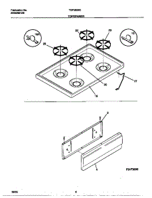 05 - Top / Drawer parts for Frigidaire Range TGF350SCWC from AppliancePartsPros.com