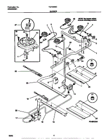 03 - Burner parts for Frigidaire Range TGF355BCDC from AppliancePartsPros.com